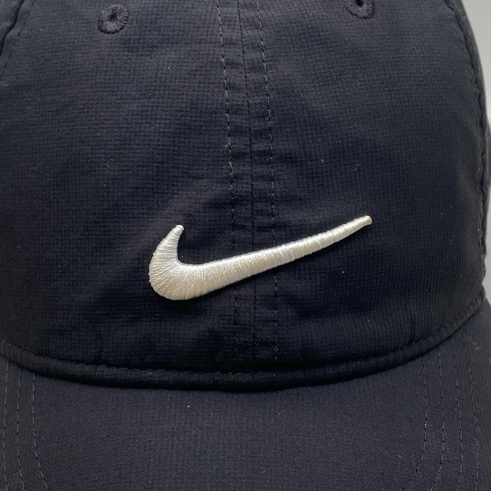 NIKE Hat‎ Legacy91 Black Drifit Running Golf Tennis Adjustable Strapback Cleaned